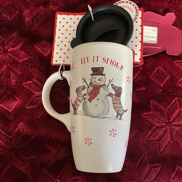 Large dachshund mug with dachshund luggage tag. - Picture 2 of 7